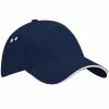 Beechfield Unisex Ultimate 5 Panel Contrast Baseball Cap With Sandwich Peak (French Navy/Putty) -Beechfield Sales M05055747801613 3793128263