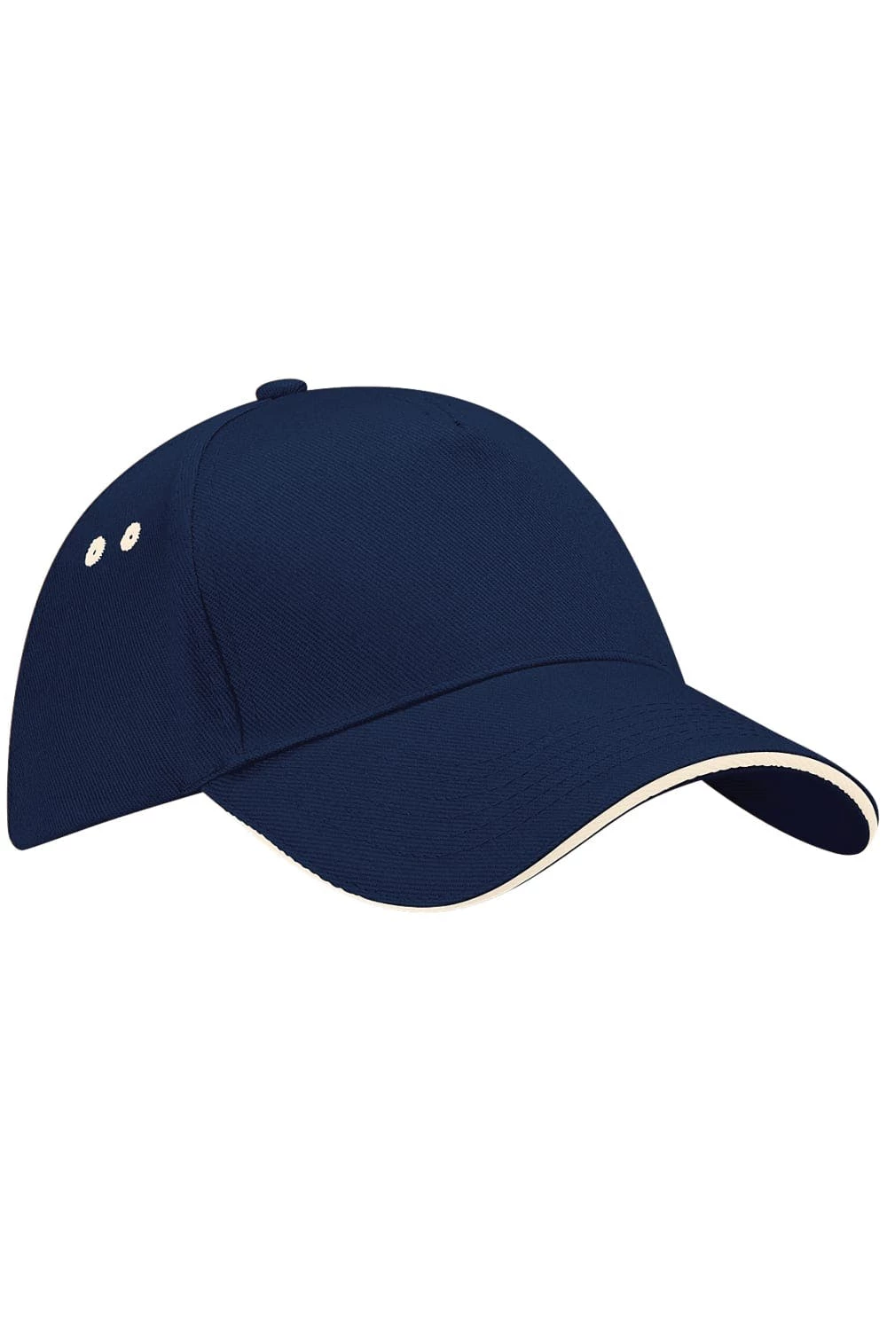 Beechfield Unisex Ultimate 5 Panel Contrast Baseball Cap With Sandwich Peak (French Navy/Putty) 3 Beechfield Unisex Ultimate 5 Panel Contrast Baseball Cap With Sandwich Peak (French Navy/Putty)