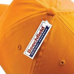 BEECHFIELD Plain Unisex Junior Original 5 Panel Baseball Cap - Dark Orange -Beechfield Sales M05055747801682 40179172