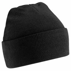 Beechfield® Soft Feel Knitted Winter Hat (Black)
