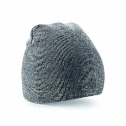 Beechfield Plain Basic Knitted Winter Beanie Hat (Antique Gray)