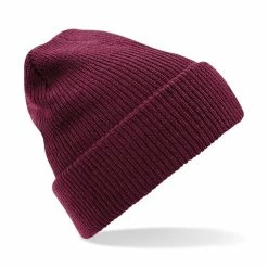 Beechfield Heritage Ladies/Womens Premium Plain Winter Beanie (Burgundy)