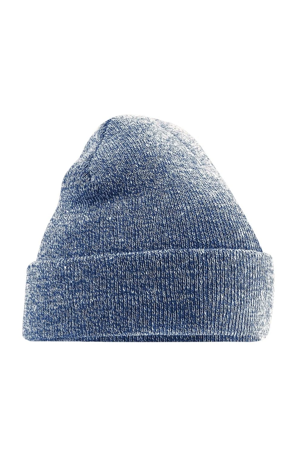 Beechfield® Soft Feel Knitted Winter Hat (Heather Navy) 4 Beechfield® Soft Feel Knitted Winter Hat (Heather Navy) - Image 2