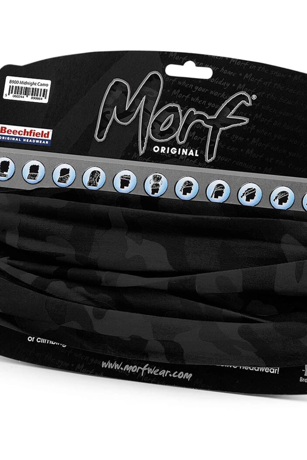 Beechfield Ladies/Womens Multi-Use Original Morf (Midnight Camo) 4 Beechfield Ladies/Womens Multi-Use Original Morf (Midnight Camo) - Image 2