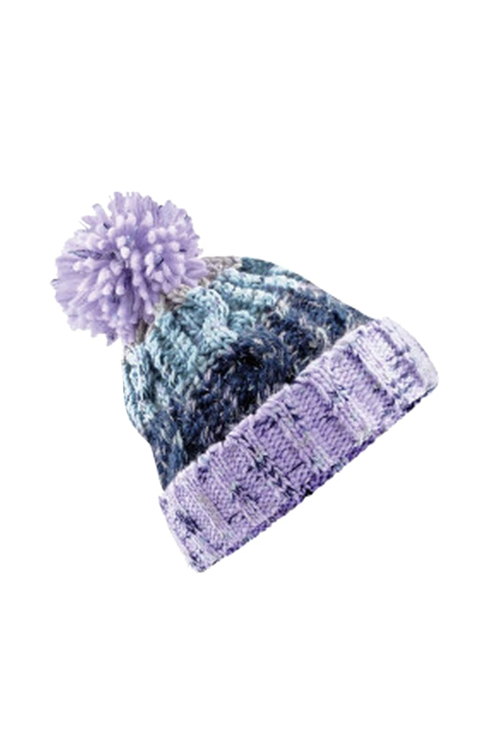 Beechfield® Womens/Ladies Corkscrew Pom Pom Beanie (Palma Violet) 3 Beechfield® Womens/Ladies Corkscrew Pom Pom Beanie (Palma Violet)