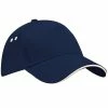 Beechfield Unisex Ultimate 5 Panel Contrast Baseball Cap With Sandwich Peak (Pack Of 2) (French Navy/Putty) -Beechfield Sales M05059269087142 1081908272