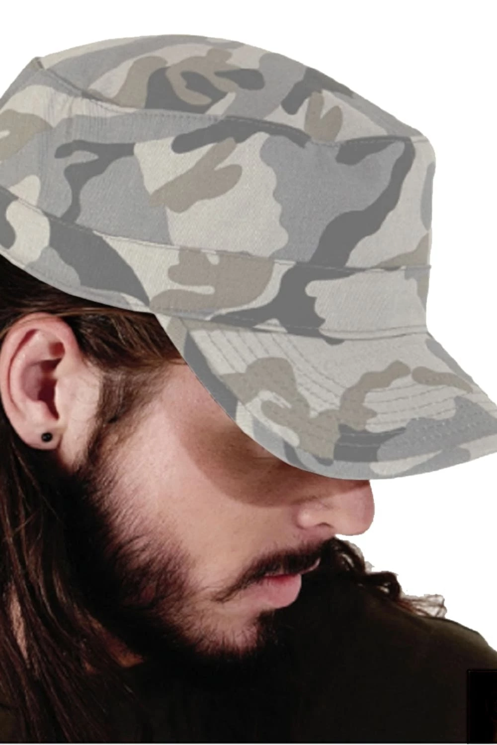Beechfield Camouflage Army Cap/Headwear (Pack Of 2) (Arctic Camo) 4 Beechfield Camouflage Army Cap/Headwear (Pack Of 2) (Arctic Camo) - Image 2