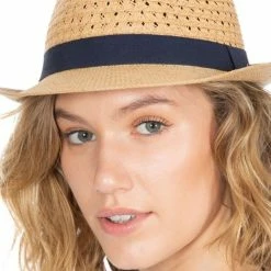 Trespass Womens Trilby Straw Hat (Natural) -Beechfield Sales M05059269601348 1262125504