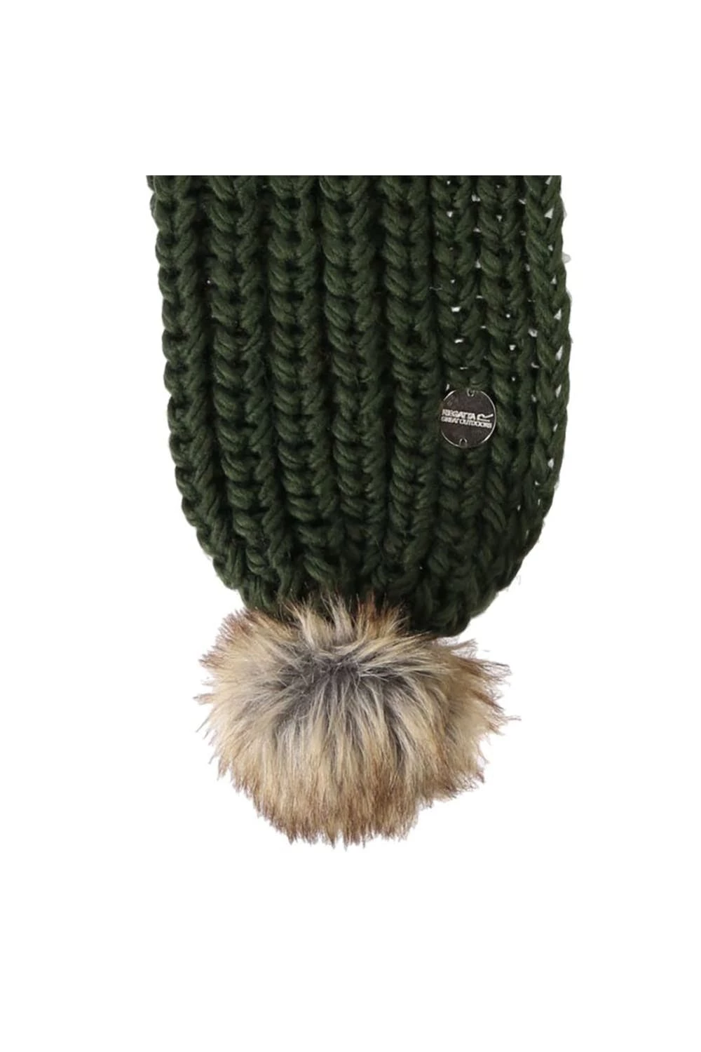 Regatta Womens/Ladies Lovella Pom Pom Scarf - Dark Khaki 4 Regatta Womens/Ladies Lovella Pom Pom Scarf - Dark Khaki - Image 2