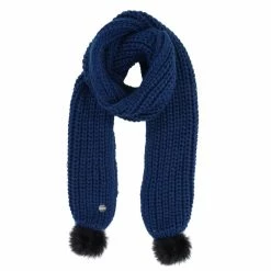 Regatta Womens/Ladies Lovella Pom Pom Scarf - Blue Opal