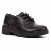 Geox Girls J Casey G. N Lace Up Leather School Shoe (Black) -Beechfield Sales M05059444036965 3058313655
