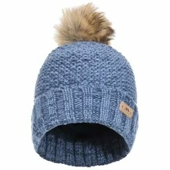TRESPASS Womens Kellisa Beanie Hat - Denim Blue