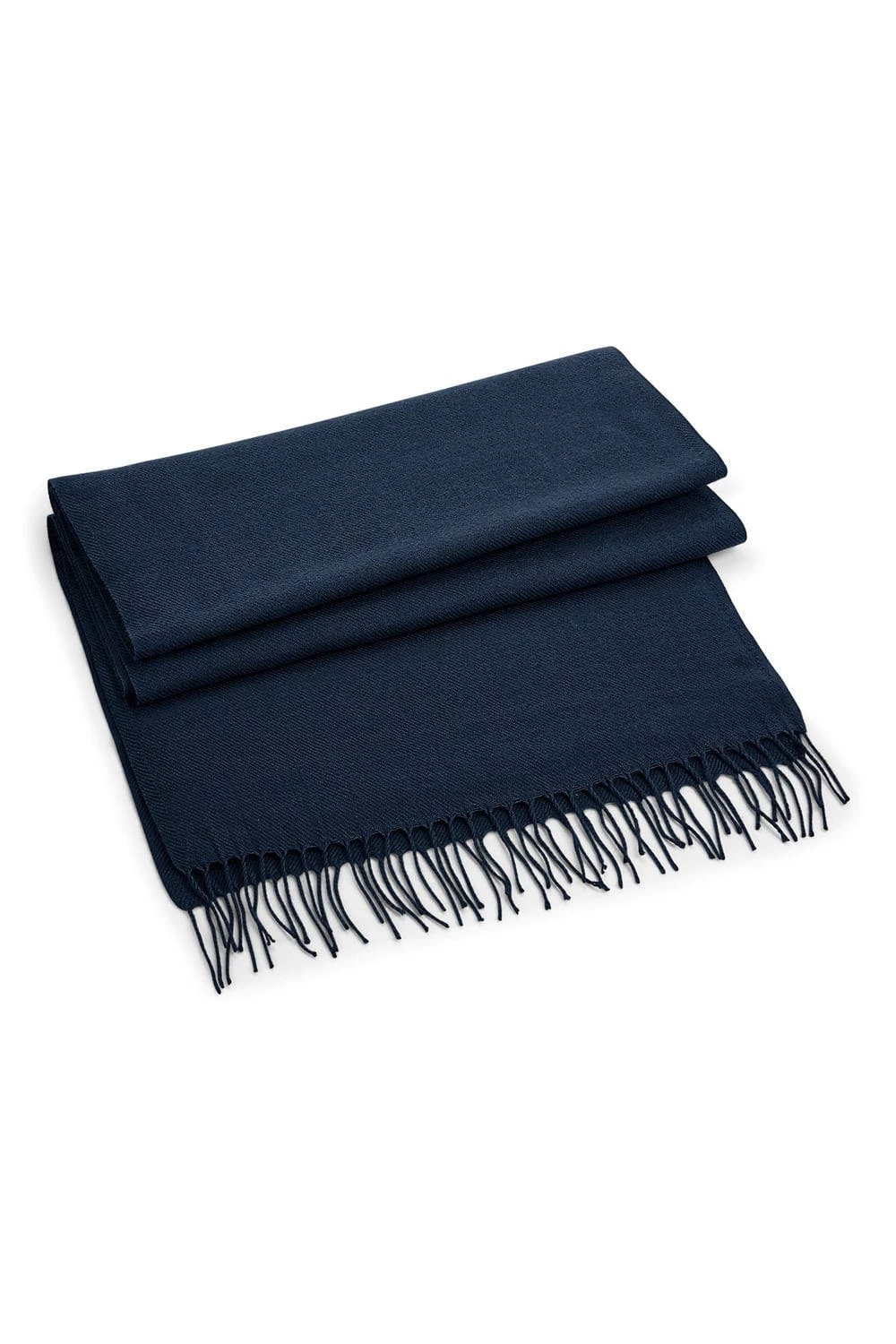 Beechfield Unisex Classic Woven Oversized Scarf (French Navy) 3 Beechfield Unisex Classic Woven Oversized Scarf (French Navy)