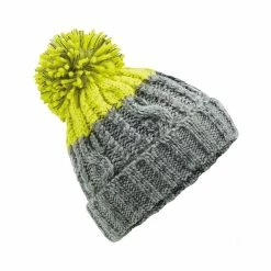 Beechfield Apres Beanie (Light Gray/Citron)