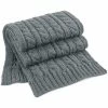 Beechfield Cable Knit Melange Scarf (Light Gray) -Beechfield Sales M05059444613371 1371155984