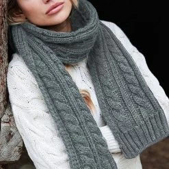 Beechfield Cable Knit Melange Scarf (Light Gray) 5 Beechfield Cable Knit Melange Scarf (Light Gray) -Beechfield Sales M05059444613371 546542406