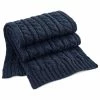 Beechfield Cable Knit Melange Scarf (Navy) 1 Beechfield Cable Knit Melange Scarf (Navy) -Beechfield Sales M05059444613395 2819104381