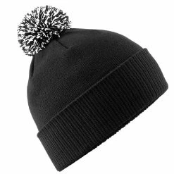 Beechfield Adults Unisex Snowstar Beanie (Black/White)