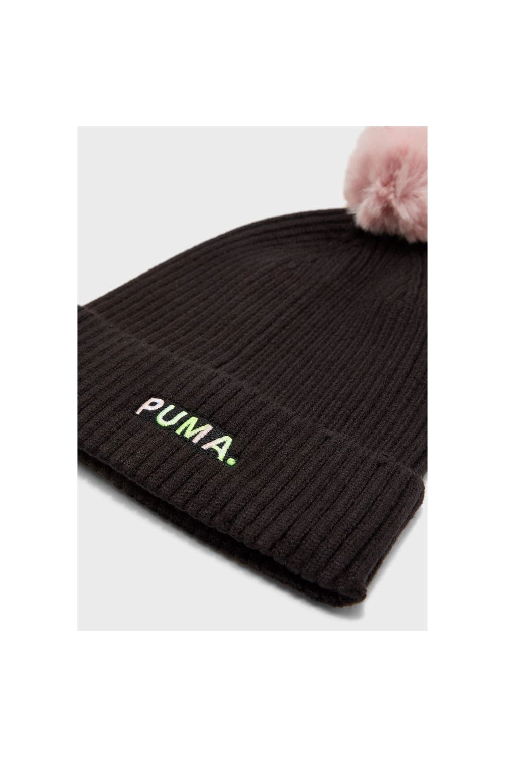 Puma Womens/Ladies Shift Beanie - Black/Rose Pink 5 Puma Womens/Ladies Shift Beanie - Black/Rose Pink - Image 3