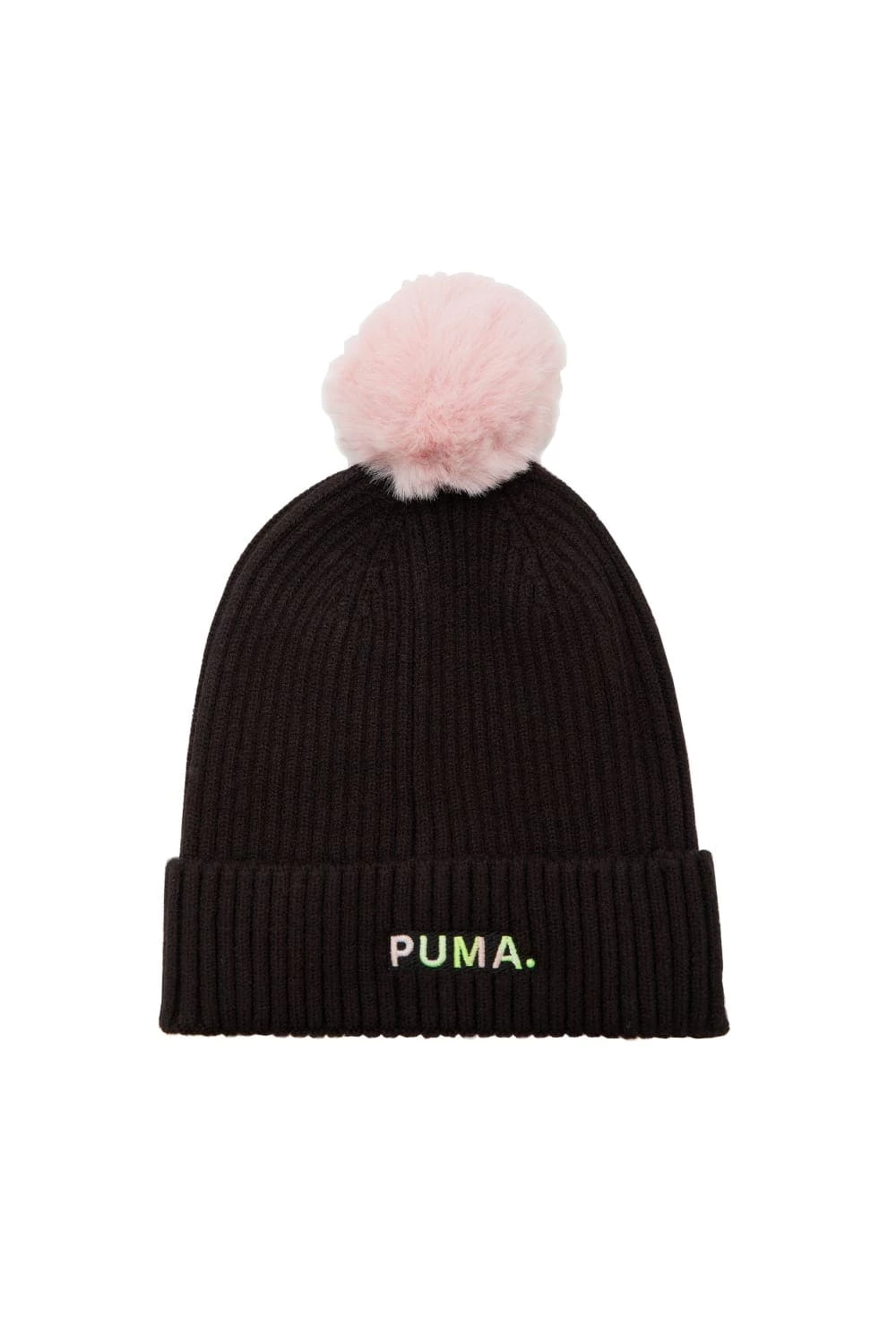 Puma Womens/Ladies Shift Beanie - Black/Rose Pink 3 Puma Womens/Ladies Shift Beanie - Black/Rose Pink