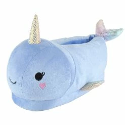 Beechfield Sales 32 GENERIC Childrens/Kids Narwhal Slippers - Blue