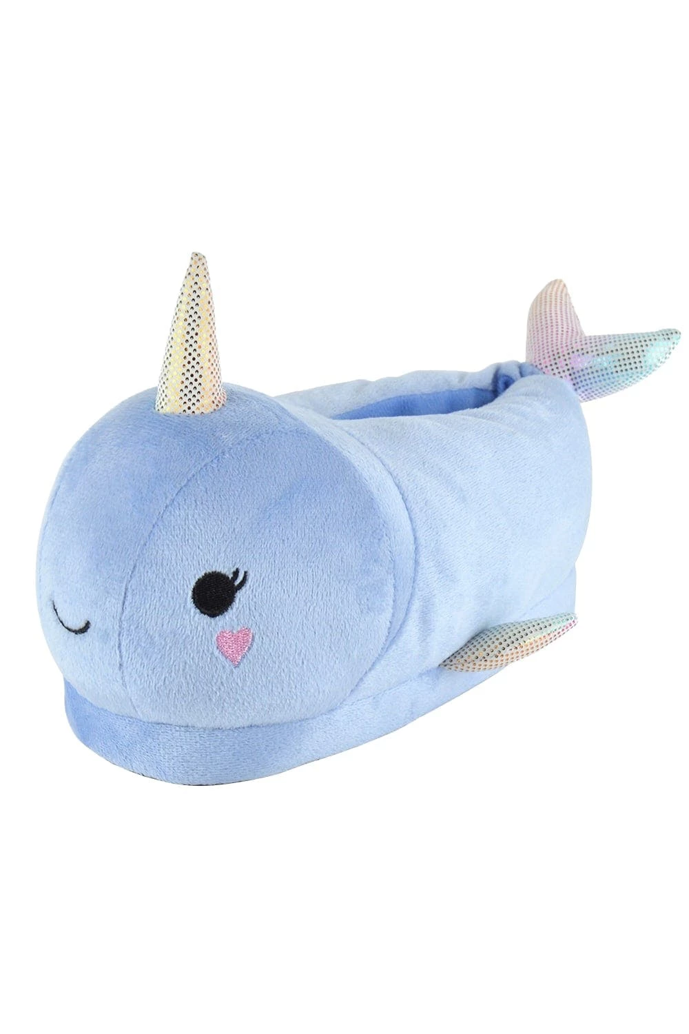 GENERIC Childrens/Kids Narwhal Slippers - Blue 3 GENERIC Childrens/Kids Narwhal Slippers - Blue