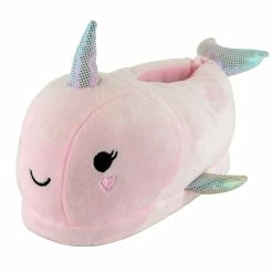GENERIC Childrens/Kids Narwhal Slippers - Pink