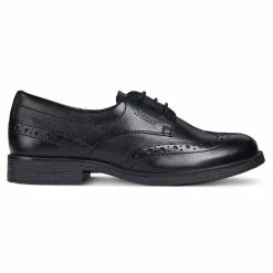 Geox Girls Agata Patent Leather Shoes (Black) -Beechfield Sales M05059699108318 1444671343