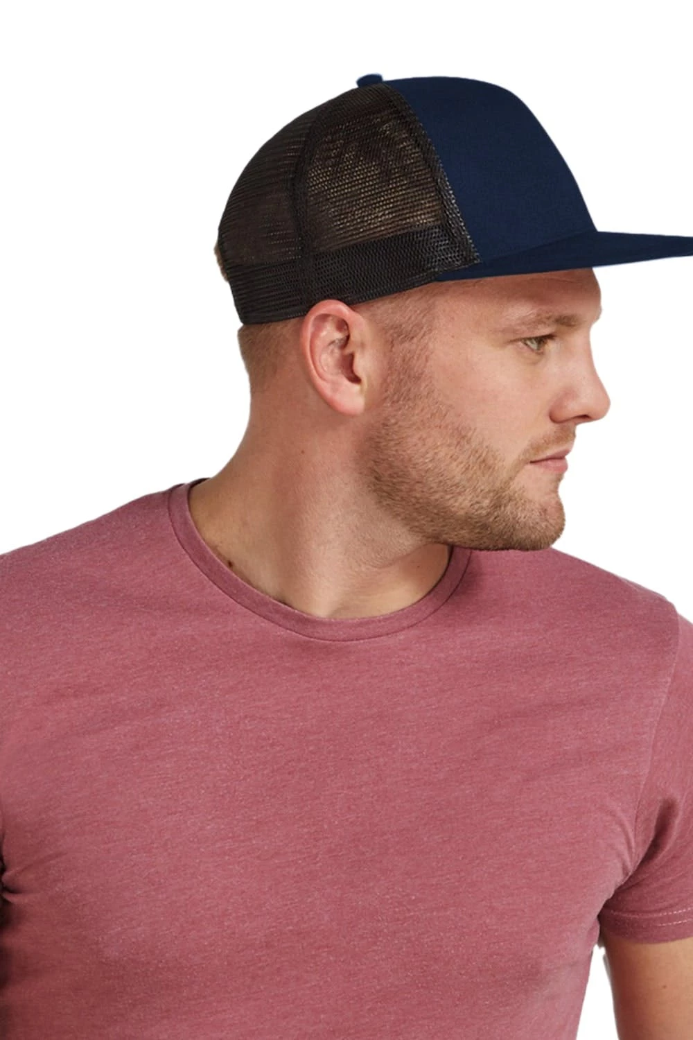 Beechfield Unisex Adult Trucker Cap (Black) 4 Beechfield Unisex Adult Trucker Cap (Black) - Image 2