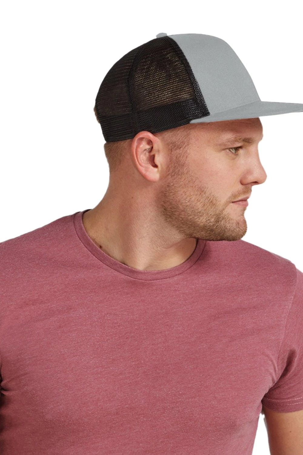 Beechfield Unisex Adult Trucker Cap (Gray/Black) 4 Beechfield Unisex Adult Trucker Cap (Gray/Black) - Image 2