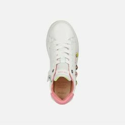 Geox Girls Rebecca Leather Sneakers (White/Fuchsia) 10 Geox Girls Rebecca Leather Sneakers (White/Fuchsia) -Beechfield Sales M05059699761049 302619755