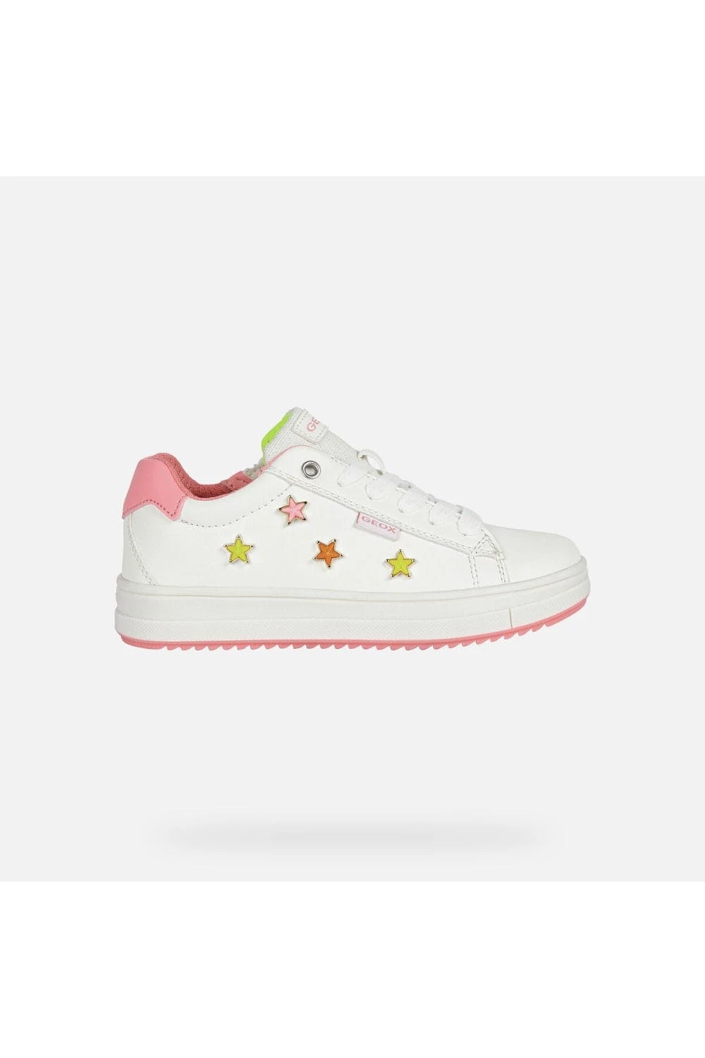 Geox Girls Rebecca Leather Sneakers (White/Fuchsia) 5 Geox Girls Rebecca Leather Sneakers (White/Fuchsia) - Image 3