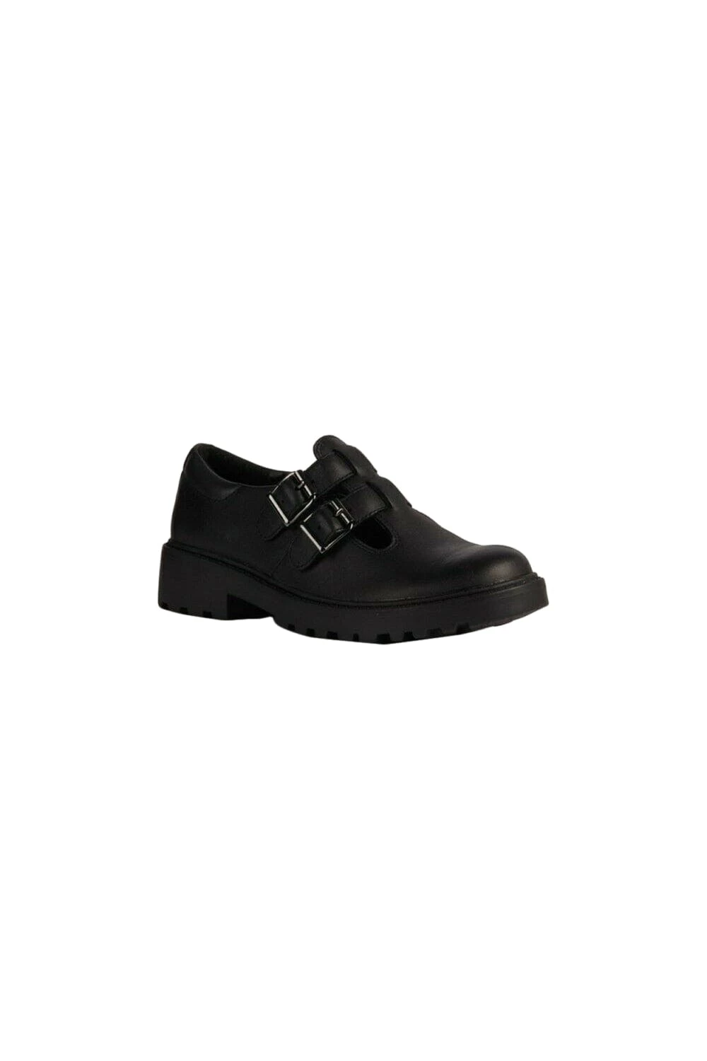 Geox Girls Casey Leather School Shoes (Black) 3 Geox Girls Casey Leather School Shoes (Black)