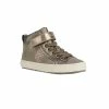 Geox Girls Kalispera Leather Lined Sneakers (Dark Beige) 1 Geox Girls Kalispera Leather Lined Sneakers (Dark Beige) -Beechfield Sales M05059958151673 2807350213