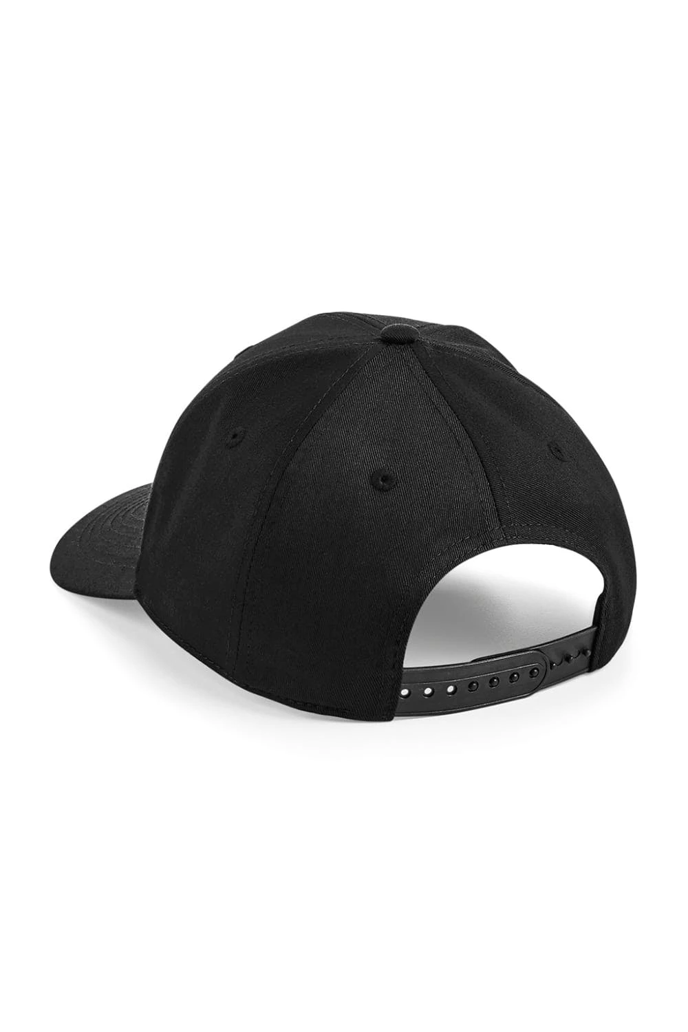Beechfield Urbanwear 6 Panel Snapback Cap (Black) 4 Beechfield Urbanwear 6 Panel Snapback Cap (Black) - Image 2