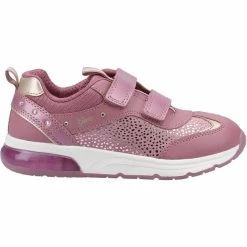 Geox Girls Spaceclub Leather Shoes (Dark Pink)