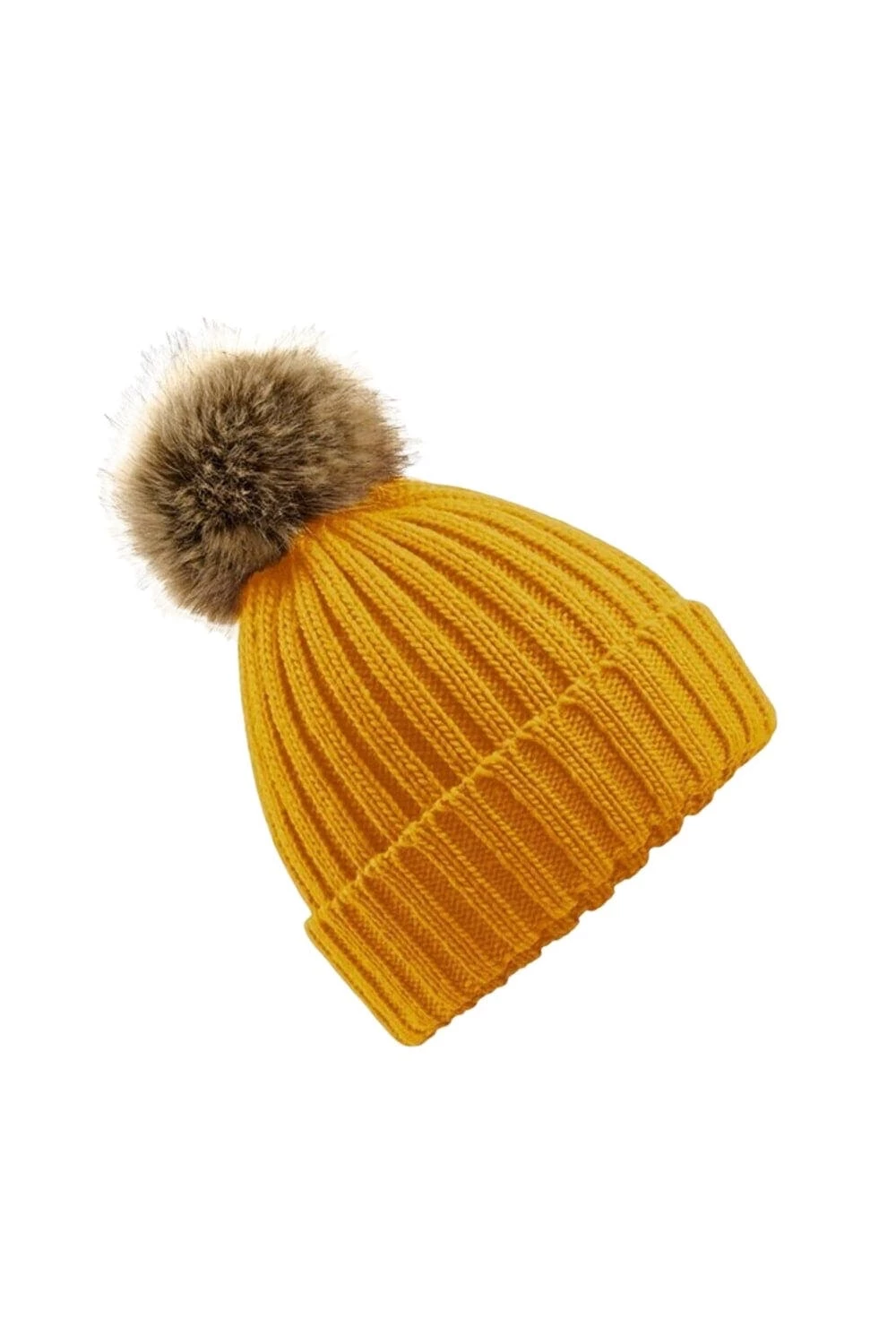 Beechfield® Unisex Cuffed Design Winter Hat (Mustard Yellow) 3 Beechfield® Unisex Cuffed Design Winter Hat (Mustard Yellow)