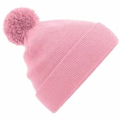 Beechfield Unisex Adult Original Pom Pom Beanie (Dusty Pink)