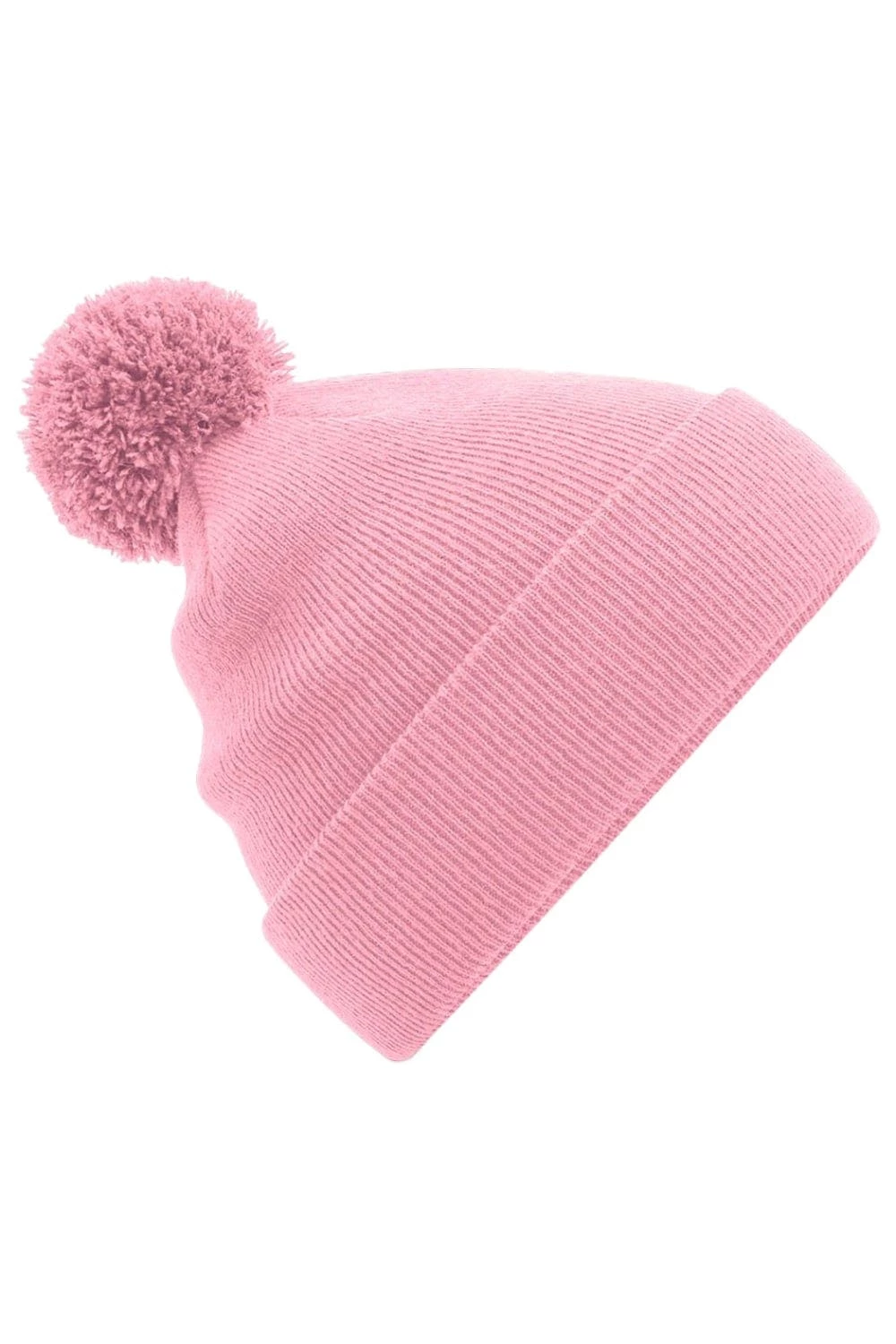 Beechfield Unisex Adult Original Pom Pom Beanie (Dusty Pink) 3 Beechfield Unisex Adult Original Pom Pom Beanie (Dusty Pink)