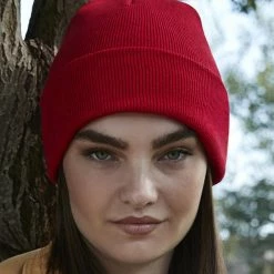 Beechfield Unisex Adult Original Cuffed Organic Cotton Beanie (Classic Red) 12 Beechfield Unisex Adult Original Cuffed Organic Cotton Beanie (Classic Red) -Beechfield Sales M05059958667013 4104245382