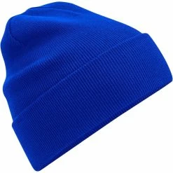 Beechfield Unisex Adult Original Cuffed Organic Cotton Beanie (Bright Royal Blue)