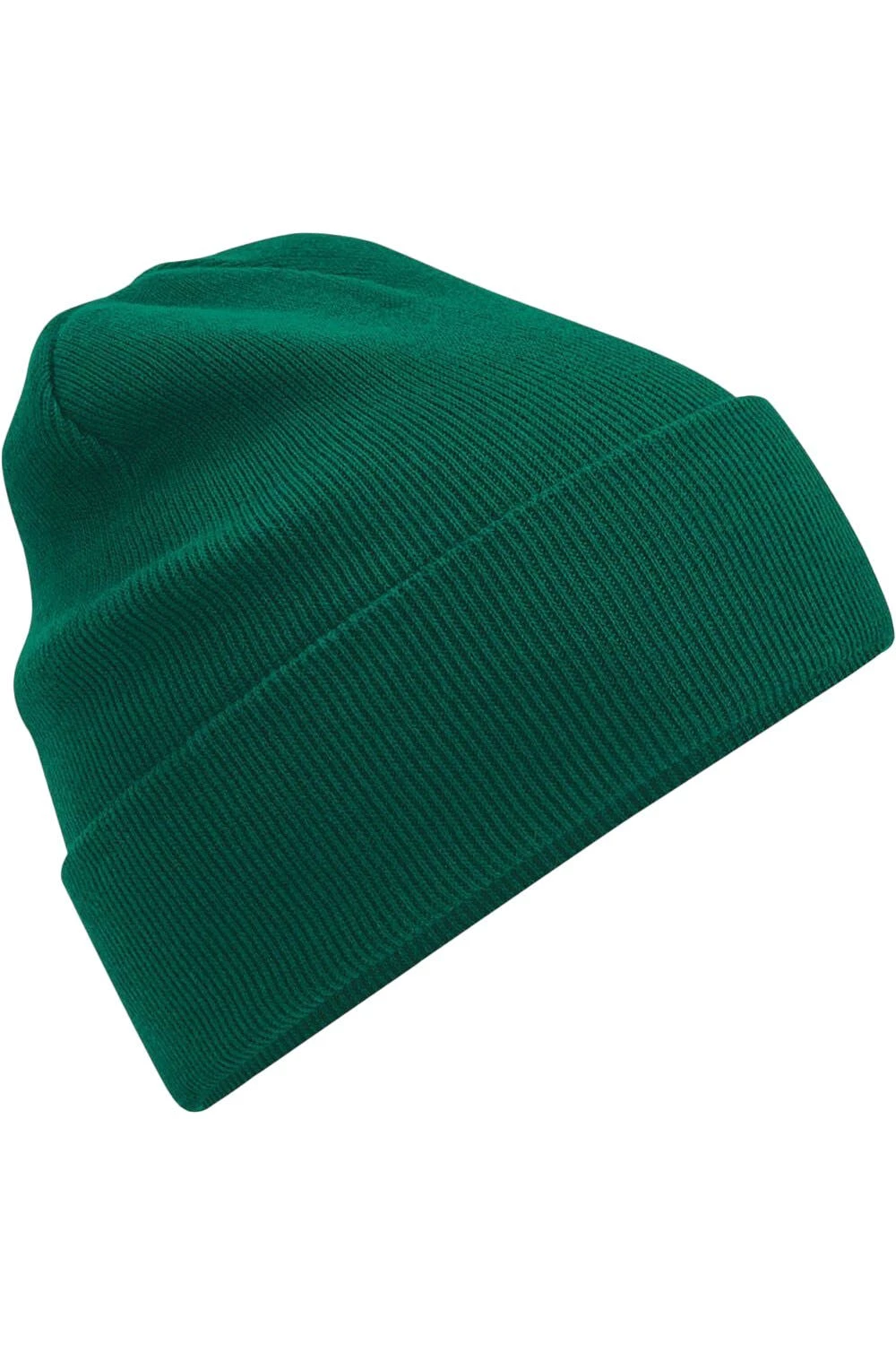 Beechfield Unisex Adult Original Cuffed Organic Cotton Beanie (Bottle Green) 3 Beechfield Unisex Adult Original Cuffed Organic Cotton Beanie (Bottle Green)
