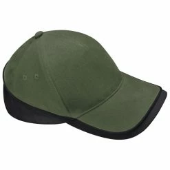 Beechfield Unisex Teamwear Competition Cap Baseball / Headwear (Olive Green/Black)