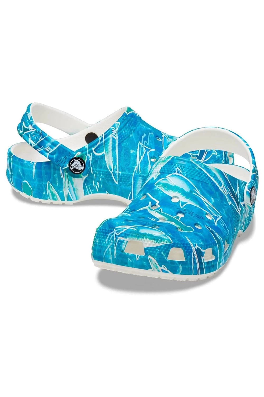 Crocs Childrens/Kids Classic Pool Party Shark Clogs 8 Crocs Childrens/Kids Classic Pool Party Shark Clogs - Image 6