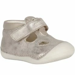 Geox Girls Tutim Crawl Nubuck Shoes - Beige