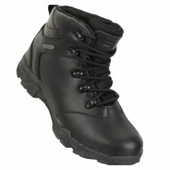 Mountain Warehouse Kids Canyon Waterproof Suede Walking Boots - Black