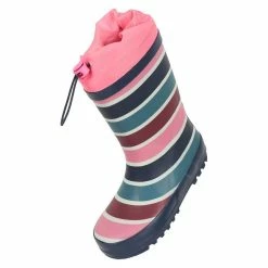 Mountain Warehouse Childrens/Kids Rainbow Striped Galoshes - Pink