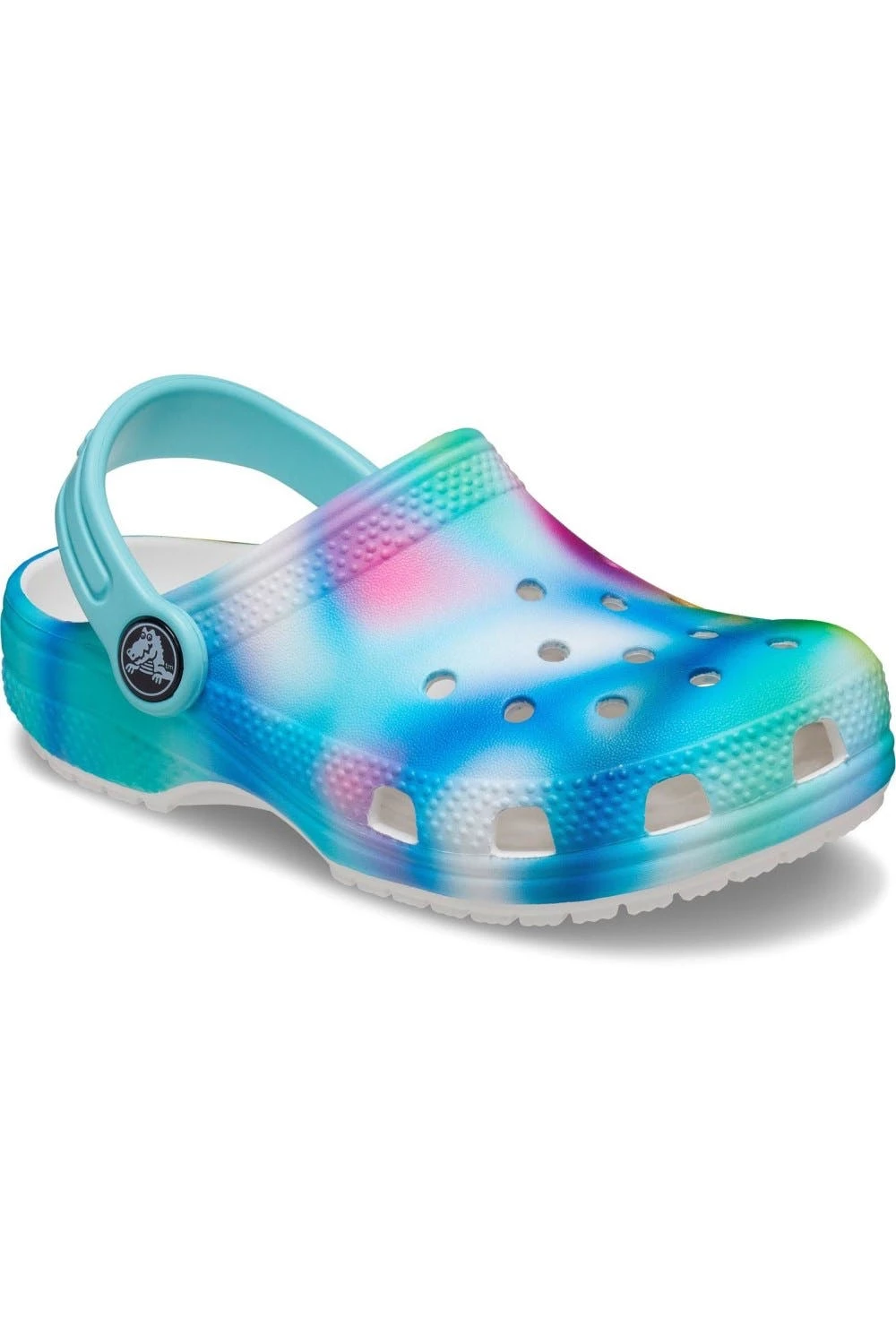 Crocs Childrens/Kids Classic Solarized Clogs - Blue/White/Pink 3 Crocs Childrens/Kids Classic Solarized Clogs - Blue/White/Pink