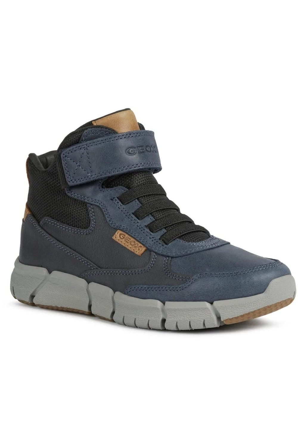 Geox Boys J Flexyper Leather Ankle Boots - Navy 3 Geox Boys J Flexyper Leather Ankle Boots - Navy