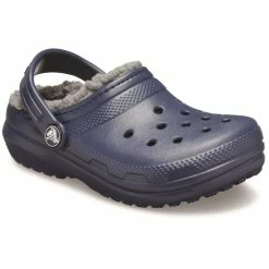 Crocs Childrens/Kids Classic Lined Clogs - Navy/Charcoal